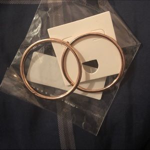 NWT Rose Gold Hoops Earrings